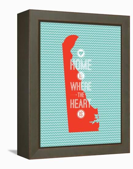 Home Is Where The Heart Is - Delaware-null-Framed Stretched Canvas