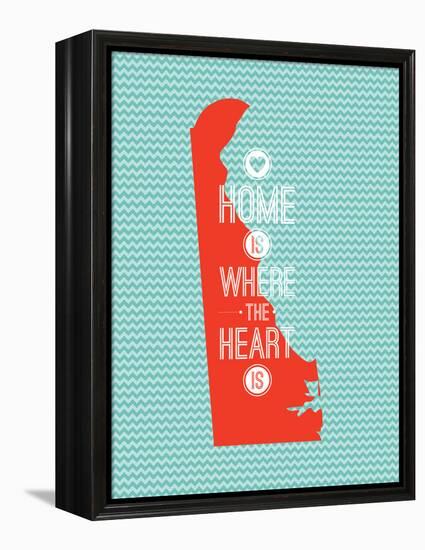 Home Is Where The Heart Is - Delaware-null-Framed Stretched Canvas