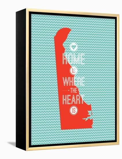 Home Is Where The Heart Is - Delaware-null-Framed Stretched Canvas