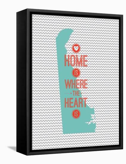 Home Is Where The Heart Is - Delaware-null-Framed Stretched Canvas