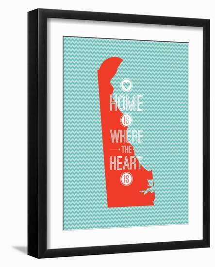 Home Is Where The Heart Is - Delaware-null-Framed Art Print