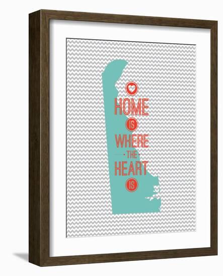 Home Is Where The Heart Is - Delaware-null-Framed Art Print