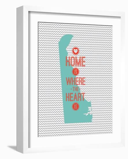 Home Is Where The Heart Is - Delaware-null-Framed Art Print