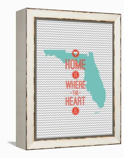 Home Is Where The Heart Is - Flordia-null-Framed Stretched Canvas