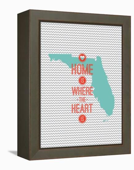 Home Is Where The Heart Is - Flordia-null-Framed Stretched Canvas