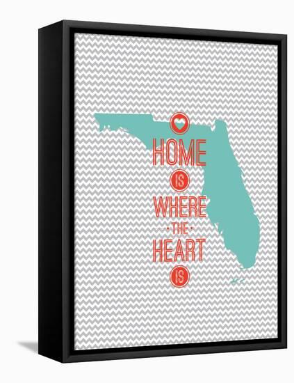 Home Is Where The Heart Is - Flordia-null-Framed Stretched Canvas