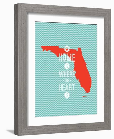 Home Is Where The Heart Is - Flordia-null-Framed Premium Giclee Print