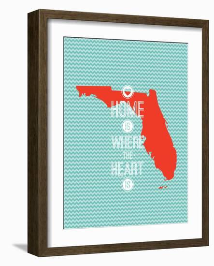 Home Is Where The Heart Is - Flordia-null-Framed Premium Giclee Print