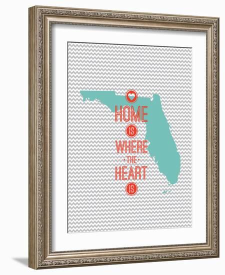 Home Is Where The Heart Is - Flordia-null-Framed Premium Giclee Print