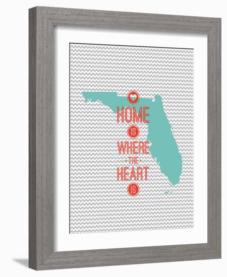 Home Is Where The Heart Is - Flordia-null-Framed Premium Giclee Print