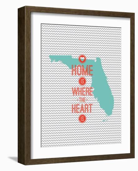 Home Is Where The Heart Is - Flordia-null-Framed Premium Giclee Print