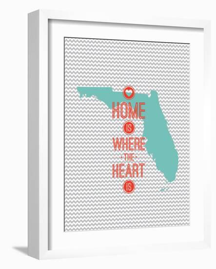 Home Is Where The Heart Is - Flordia-null-Framed Premium Giclee Print