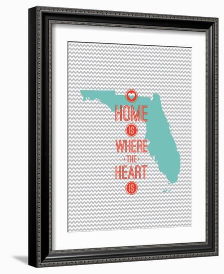 Home Is Where The Heart Is - Flordia-null-Framed Premium Giclee Print