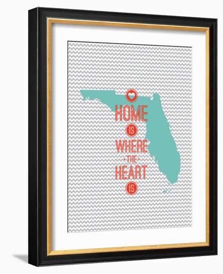 Home Is Where The Heart Is - Flordia-null-Framed Premium Giclee Print