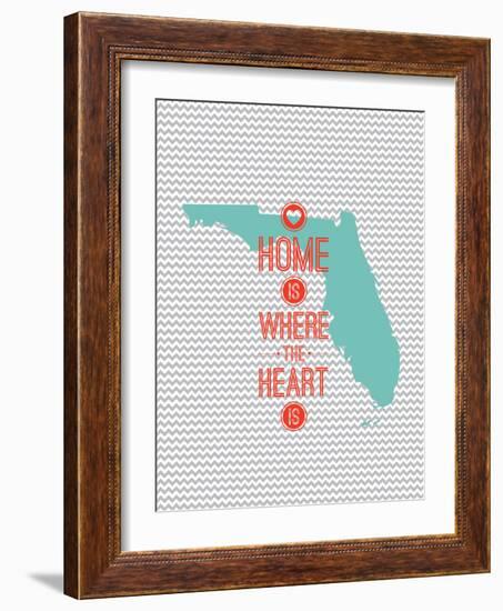 Home Is Where The Heart Is - Flordia-null-Framed Art Print