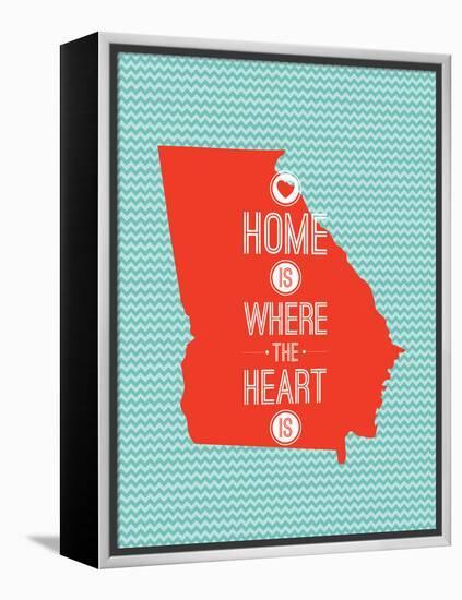 Home Is Where The Heart Is - Georgia-null-Framed Stretched Canvas