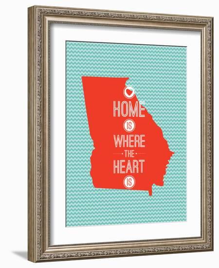 Home Is Where The Heart Is - Georgia-null-Framed Art Print