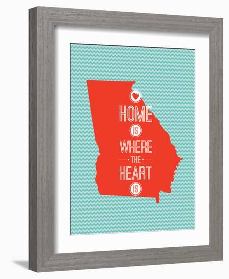 Home Is Where The Heart Is - Georgia-null-Framed Art Print