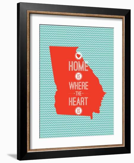 Home Is Where The Heart Is - Georgia-null-Framed Art Print