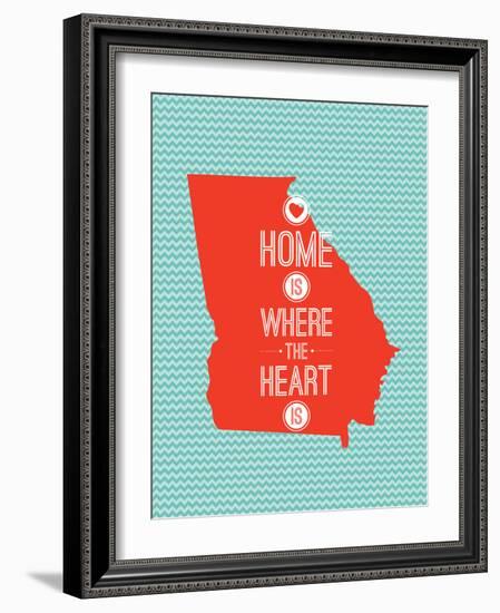 Home Is Where The Heart Is - Georgia-null-Framed Art Print