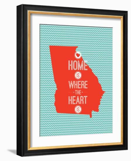 Home Is Where The Heart Is - Georgia-null-Framed Art Print