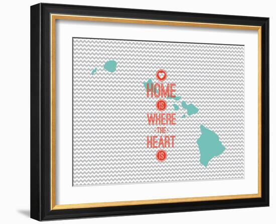 Home Is Where The Heart Is - Hawaii-null-Framed Art Print