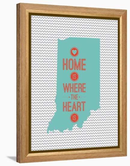 Home Is Where The Heart Is - Indiana-null-Framed Stretched Canvas