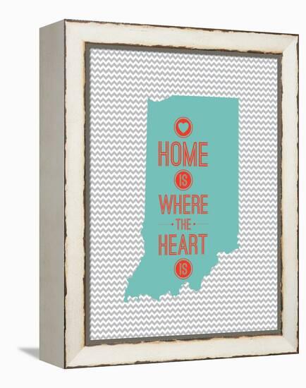 Home Is Where The Heart Is - Indiana-null-Framed Stretched Canvas