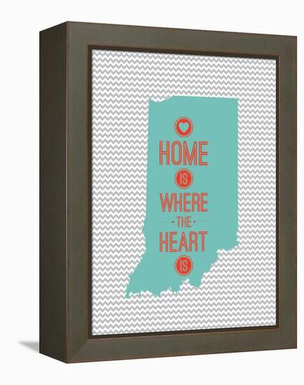 Home Is Where The Heart Is - Indiana-null-Framed Stretched Canvas