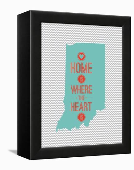 Home Is Where The Heart Is - Indiana-null-Framed Stretched Canvas