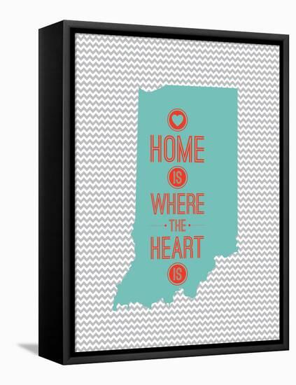 Home Is Where The Heart Is - Indiana-null-Framed Stretched Canvas