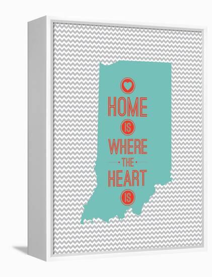 Home Is Where The Heart Is - Indiana-null-Framed Stretched Canvas