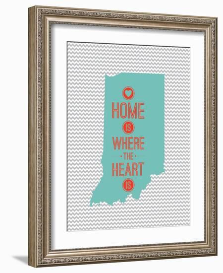 Home Is Where The Heart Is - Indiana-null-Framed Art Print