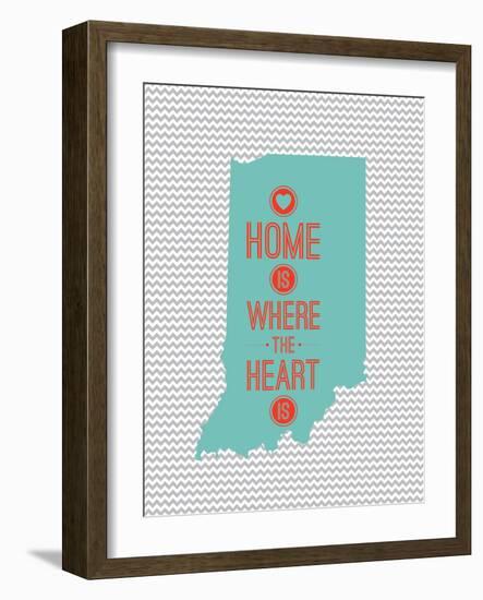 Home Is Where The Heart Is - Indiana-null-Framed Art Print