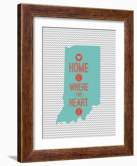 Home Is Where The Heart Is - Indiana-null-Framed Art Print