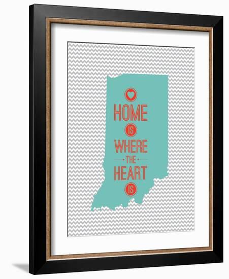 Home Is Where The Heart Is - Indiana-null-Framed Art Print