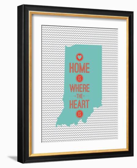 Home Is Where The Heart Is - Indiana-null-Framed Art Print