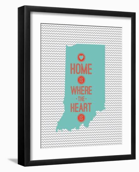 Home Is Where The Heart Is - Indiana-null-Framed Premium Giclee Print