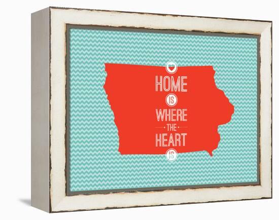 Home Is Where The Heart Is - Iowa-null-Framed Stretched Canvas