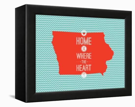 Home Is Where The Heart Is - Iowa-null-Framed Stretched Canvas