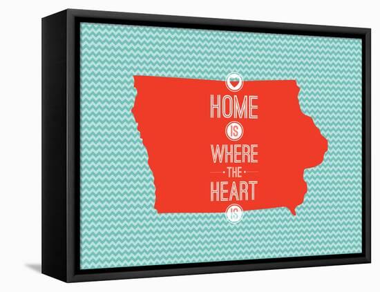 Home Is Where The Heart Is - Iowa-null-Framed Stretched Canvas