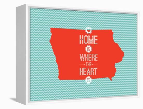 Home Is Where The Heart Is - Iowa-null-Framed Stretched Canvas