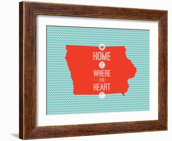 Home Is Where The Heart Is - Iowa-null-Framed Art Print