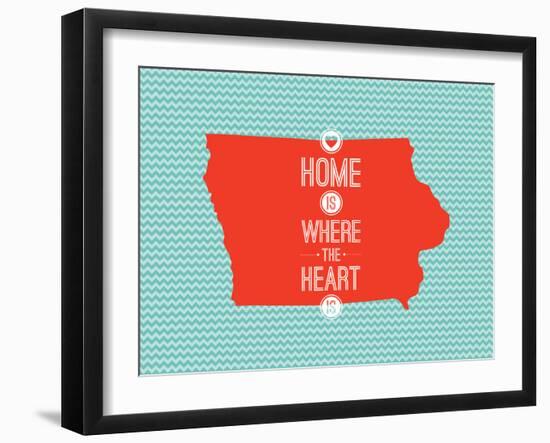 Home Is Where The Heart Is - Iowa-null-Framed Art Print