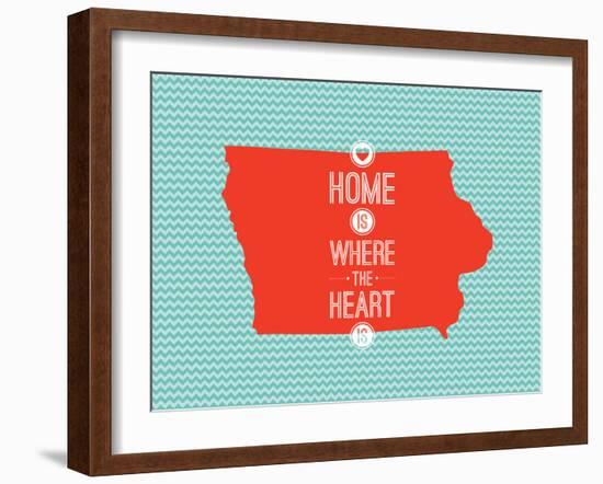 Home Is Where The Heart Is - Iowa-null-Framed Art Print