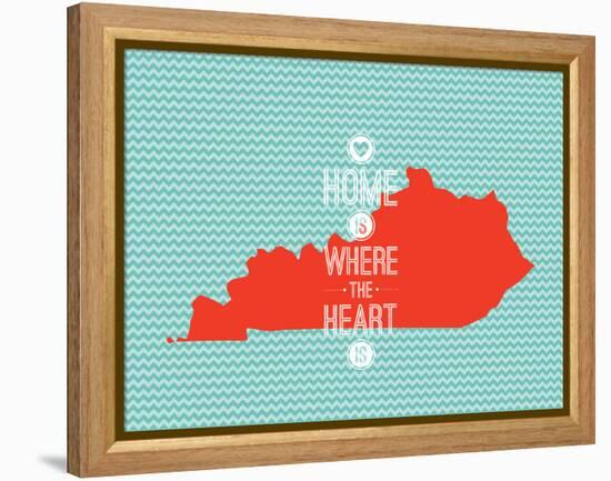 Home Is Where The Heart Is - Kentucky-null-Framed Stretched Canvas