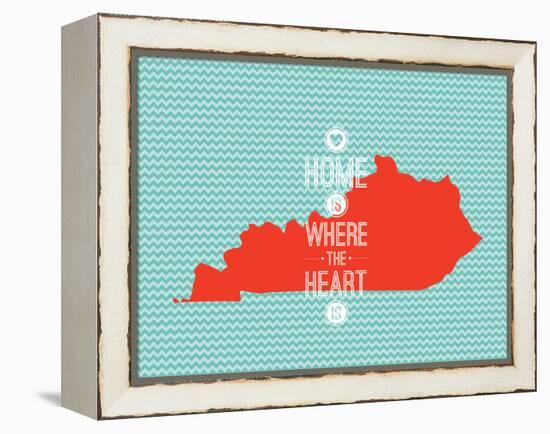 Home Is Where The Heart Is - Kentucky-null-Framed Stretched Canvas