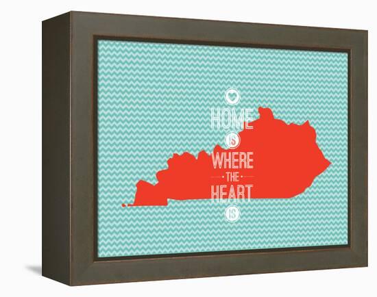 Home Is Where The Heart Is - Kentucky-null-Framed Stretched Canvas