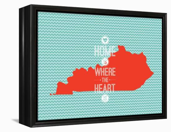 Home Is Where The Heart Is - Kentucky-null-Framed Stretched Canvas