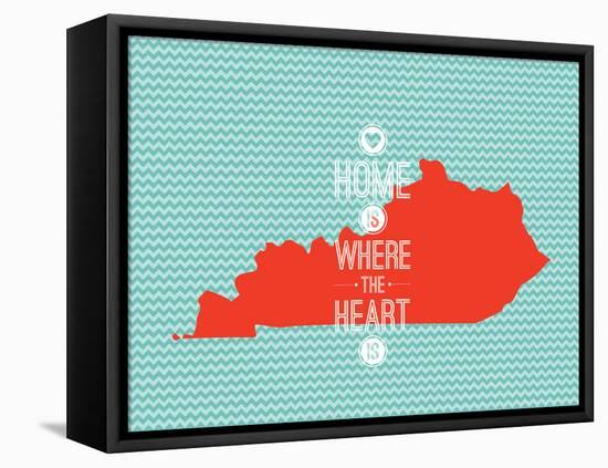 Home Is Where The Heart Is - Kentucky-null-Framed Stretched Canvas